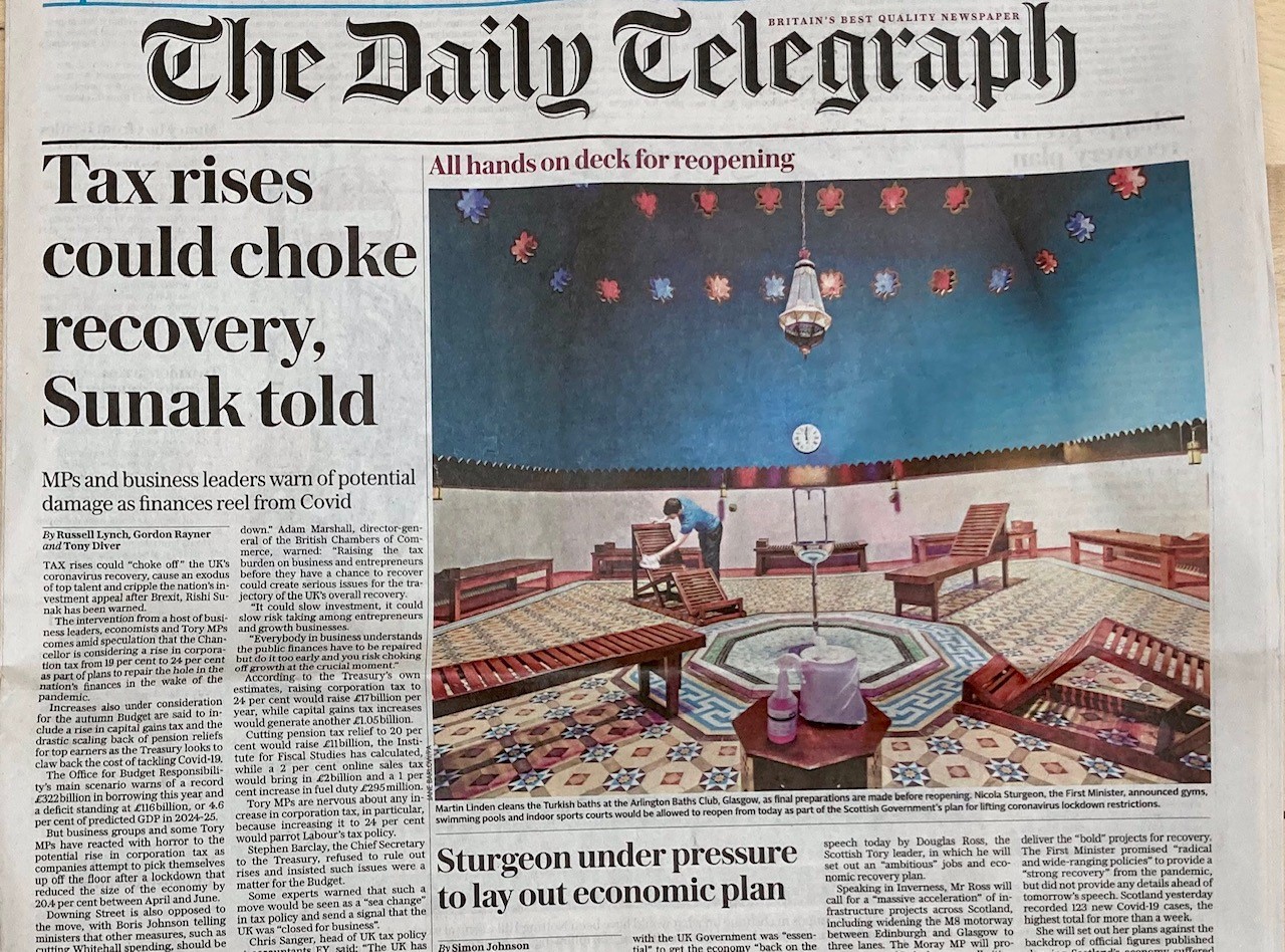 telegraph frontpage